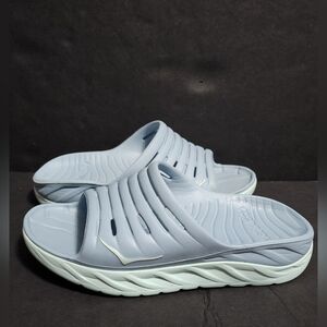 Womens Hoka One One Ora Recovery Slide Sandal Blue Fog Size 8